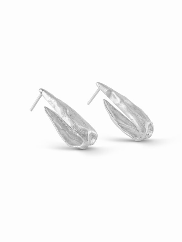 Organic Drop Stud Earrings