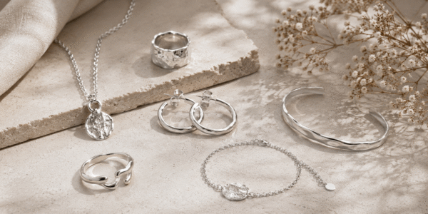 Handcrafted sterling silver jewellery in different styles