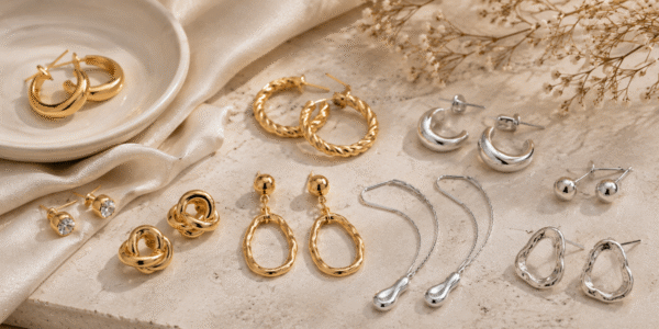 Compare gold and silver earrings, including 18ct gold and sterling silver. Learn how to choose quality earrings for everyday wear and special occasions.